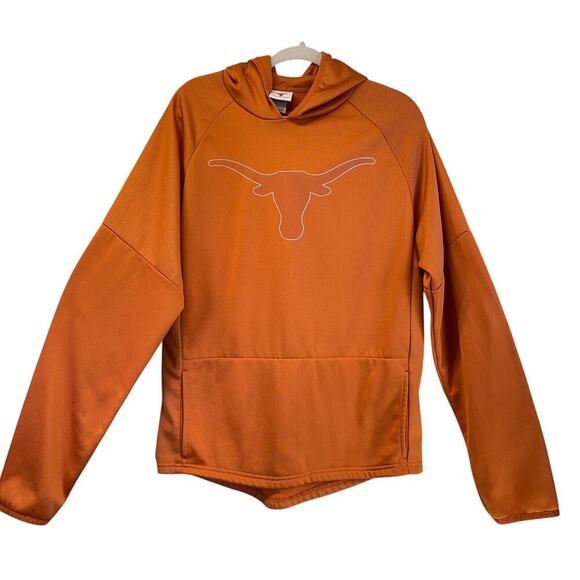 Longhorn Apparel Unisex Orange M Logo Sweater Hoodie Pouch Pocket - Picture 2 of 10